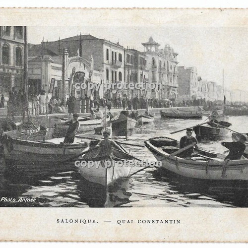 Postcard Thessaloniki Konstantinou Quay 1910s used