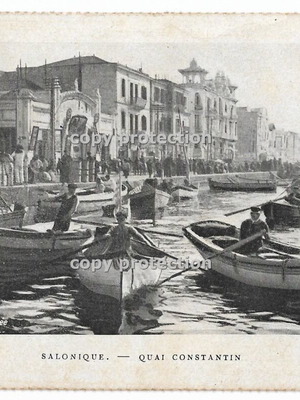 Postcard Thessaloniki Konstantinou Quay 1910s used