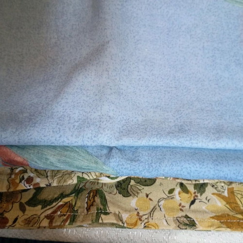 Fabric scraps and larger fabrics like new, various sizes