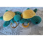 Turtle keychain new, crocheted