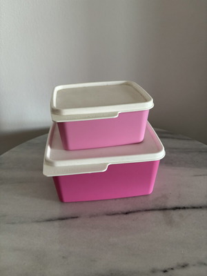 Set of 2 square food storage containers, 1.2L and 0.5L