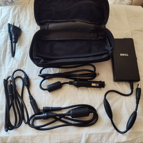 Dell 65W Slim Auto-Air AC/DC Travel Adapter Charger for Laptop
