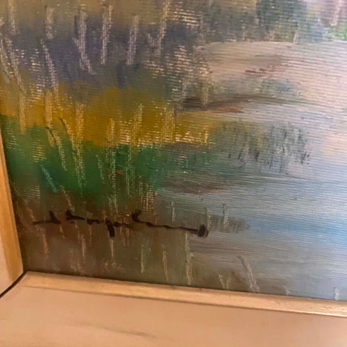 Landscape oil painting, 28x30 cm