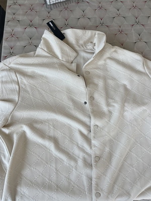Duke Textured Cuban Button Up Shirt 3XL new cream
