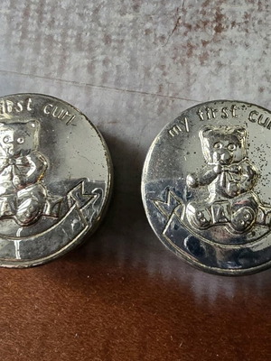 Vintage metal My first curl decorative cases set of 2 like new