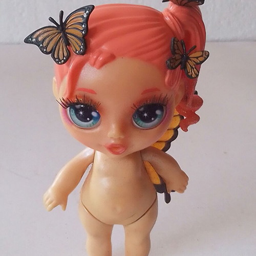 Poopsie Rainbow Surprise Fantasy Friends Mia Monarch Girl Butterfly 2019 doll used, missing one wing