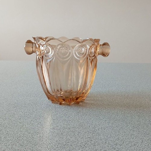 Vintage ice bucket like new, brown color