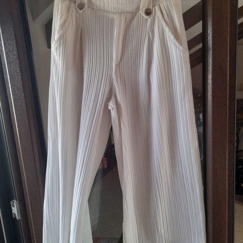 Zara white wide-leg pants for girls 9-10 years
