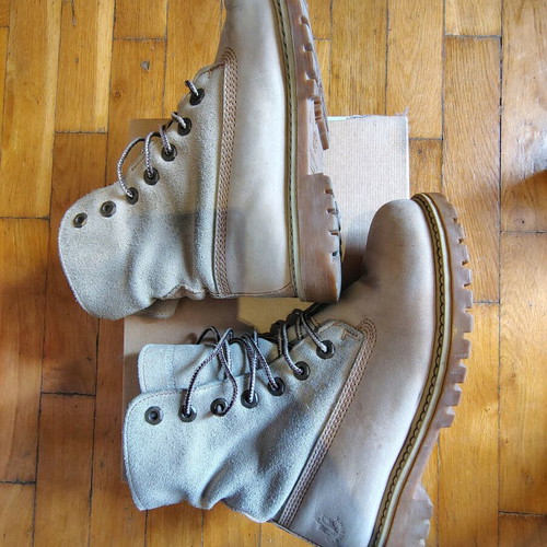 Lumberjack boots used, beige size 36