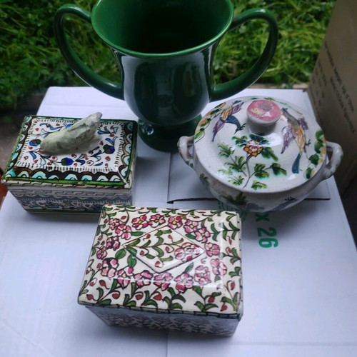 Ceramic vases used from Isnik, Kütahya and Çanakkale, set of 3