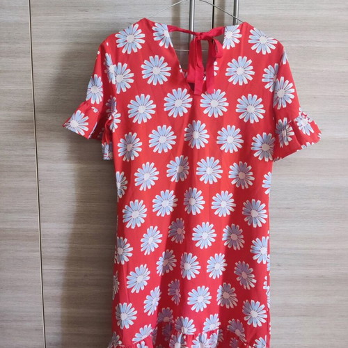 Dress new, red multicolor, size S