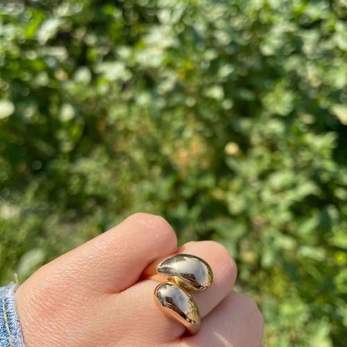 Drop ring gold color new