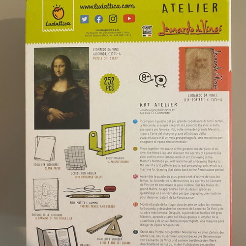 Leonardo da Vinci creative kid puzzle set like new