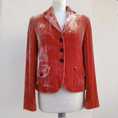 Velvet vintage jacket new, orange, Orwell, size S-M
