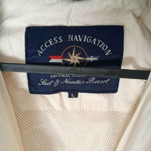 Access Navigation jacket used, size large, white-beige