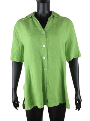 Deerberg Women's Linen Shirt Size M Green New with Tags