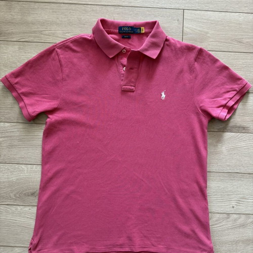 Polo Ralph Lauren Slim Fit Pique Polo Shirt Pink Size L