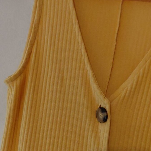 Only rib dress like new, banana yellow, size S