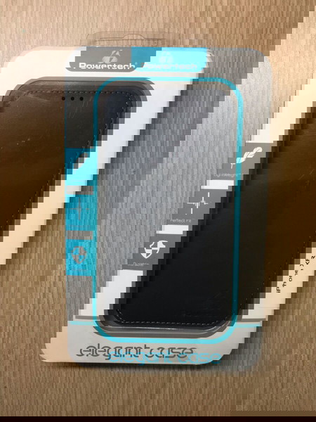 Θήκη Powertech Slim Leather για iPhone XR, γκρι