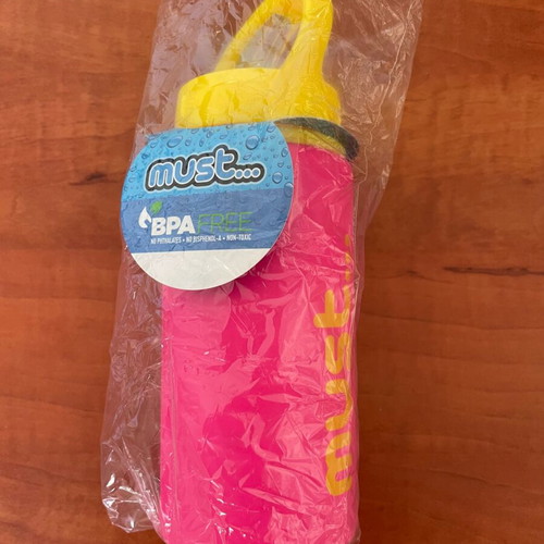 Must Children's Aluminum Water Bottle Matte 500ml with Straw New
