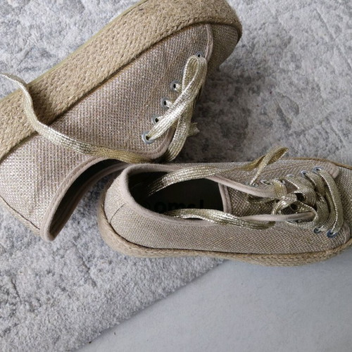 Women's espadrilles used, size 38, gold color