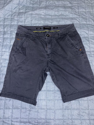 No Excess men's chino shorts, stretch, small, dark blue/grey
