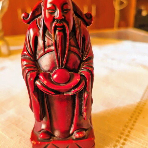 Vintage Alabaster Figurines Made in Taiwan, 13 cm Each