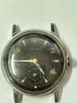 Kama mechanical wristwatch used, vintage 1950 with ZIM movement