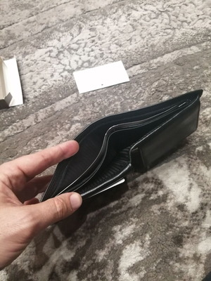 Leather wallet new black