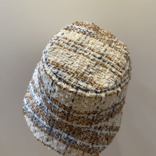 Tweed bucket hat with gold thread embroidery, Active Wear