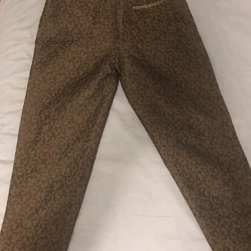 Rocco Barocco women's pants like new, brown embossed fabric