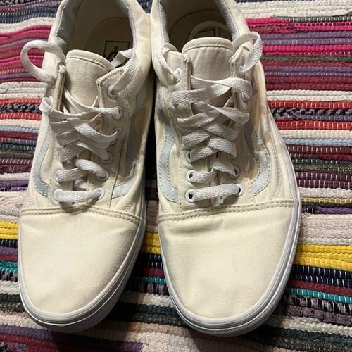 Vans Old Skool men's low sneakers white cream like new size 45