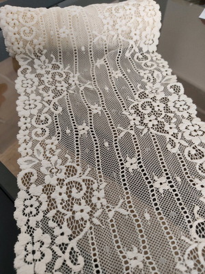 Lace fabric strip like new, 16cm width, 2 meters long