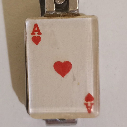 Mini Nail Clipper Keychain Used, Playing Card Shape
