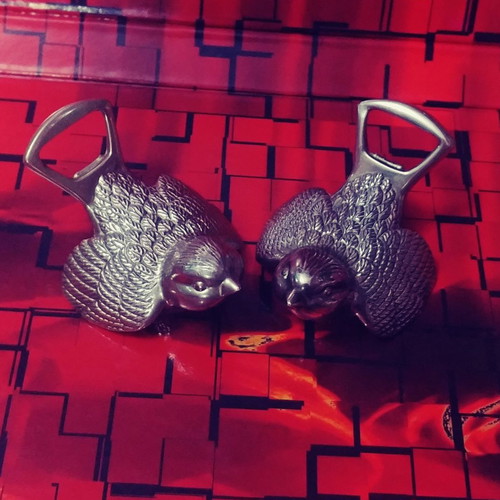 Silver-plated beer openers new, Germany 60s-70s