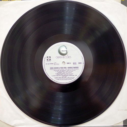 Double Fantasy vinyl record used, rock by John Lennon & Yoko Ono
