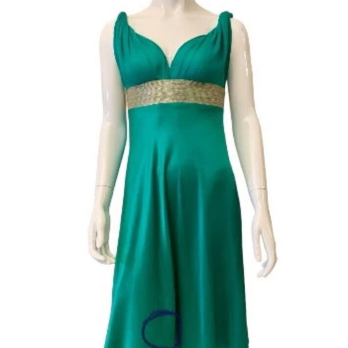 Konstantinos emerald dress like new with gold belt, size 46