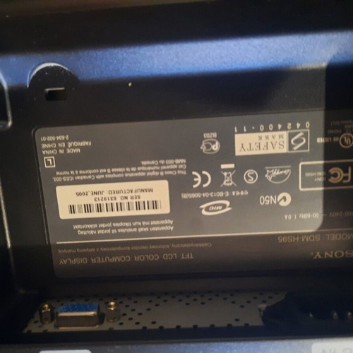 Sony SDM-HS95 19" TFT LCD Monitor 1280×1024, retro PC