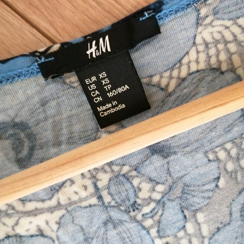 H&M Dresses XS 34 New White and Blue