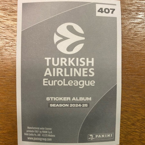 Vassilis Spanoulis Euroleague 2024-25 Panini card like new