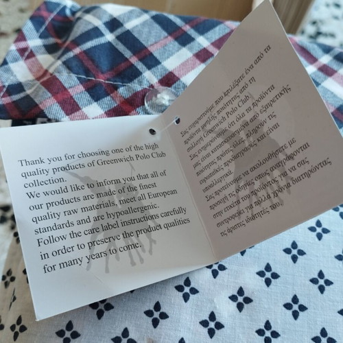 Greenwich Polo Club double bed sheet set, cotton-polyester, plaid