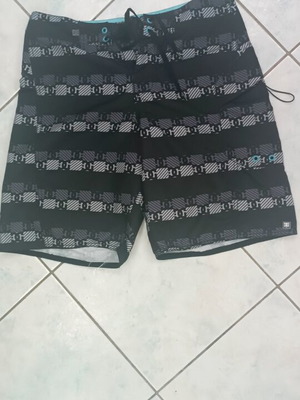 DC men's swim shorts like new, size M, black and gray