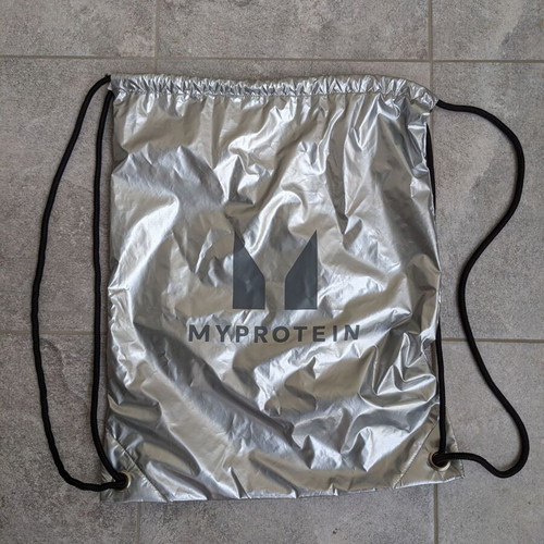 My Protein drawstring bag new with metallic finish