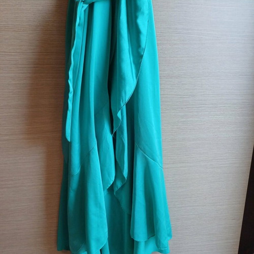 Summer dress turquoise with wrap chest and belt, worn once