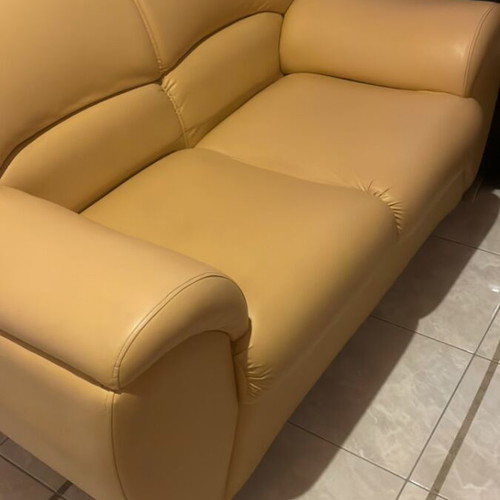 Two-Seater Leather Sofa used