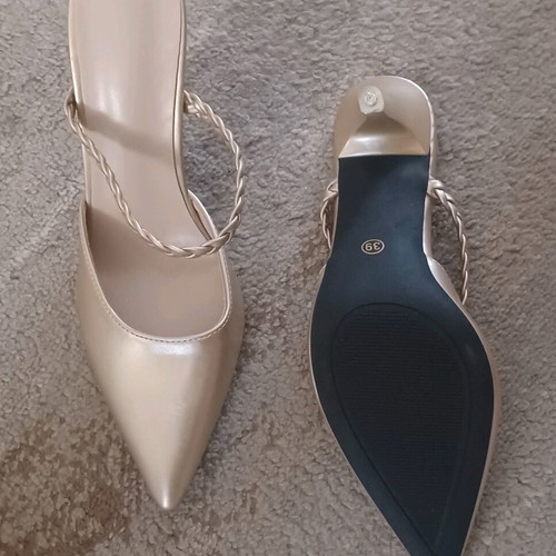 Mules beige gold size 39 new