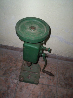 Hand-operated column drill used