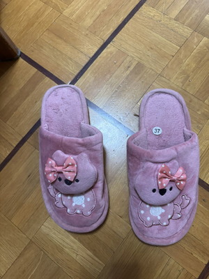 Slippers size 37 like new, pink