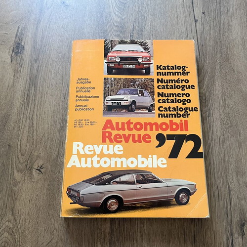 Revue Automobile 1972 book like new, French