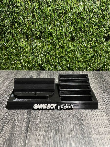  vasi gia GameBoy Pocket ke 5 kasetes - 3D Printed - 3D ektipomeno (GB Pocket Stand/Holder)